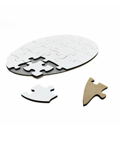 sublimation egg puzzle showing pieces on white background