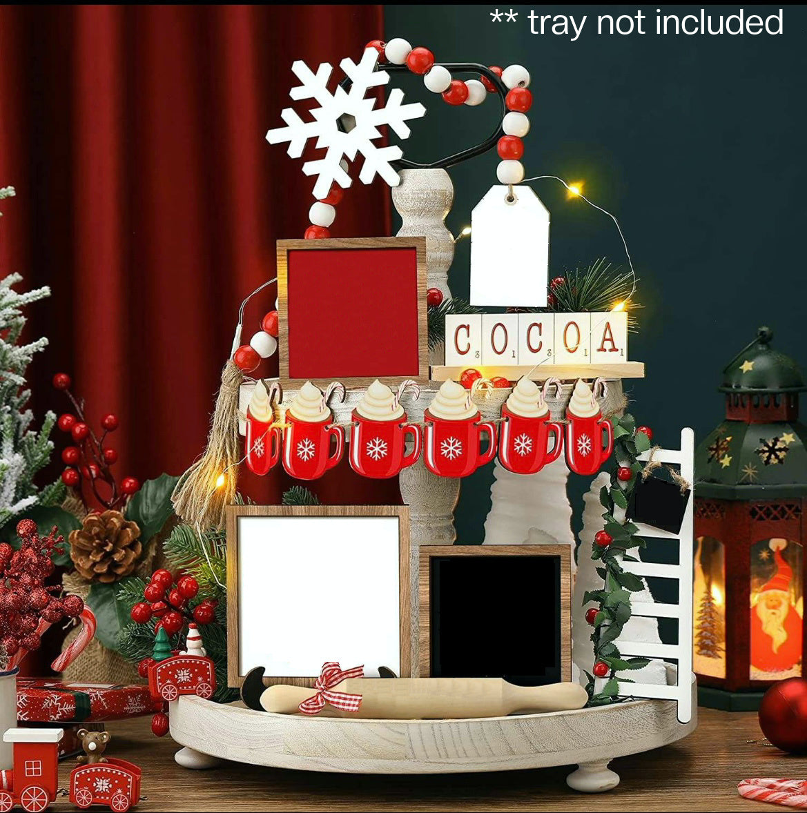 Christmas Tray Decor Set