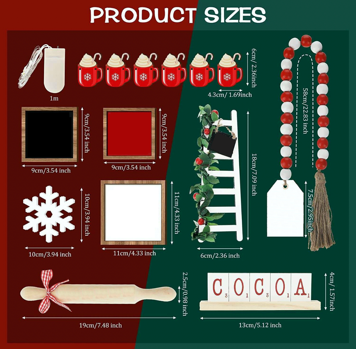 Christmas Tray Decor Set