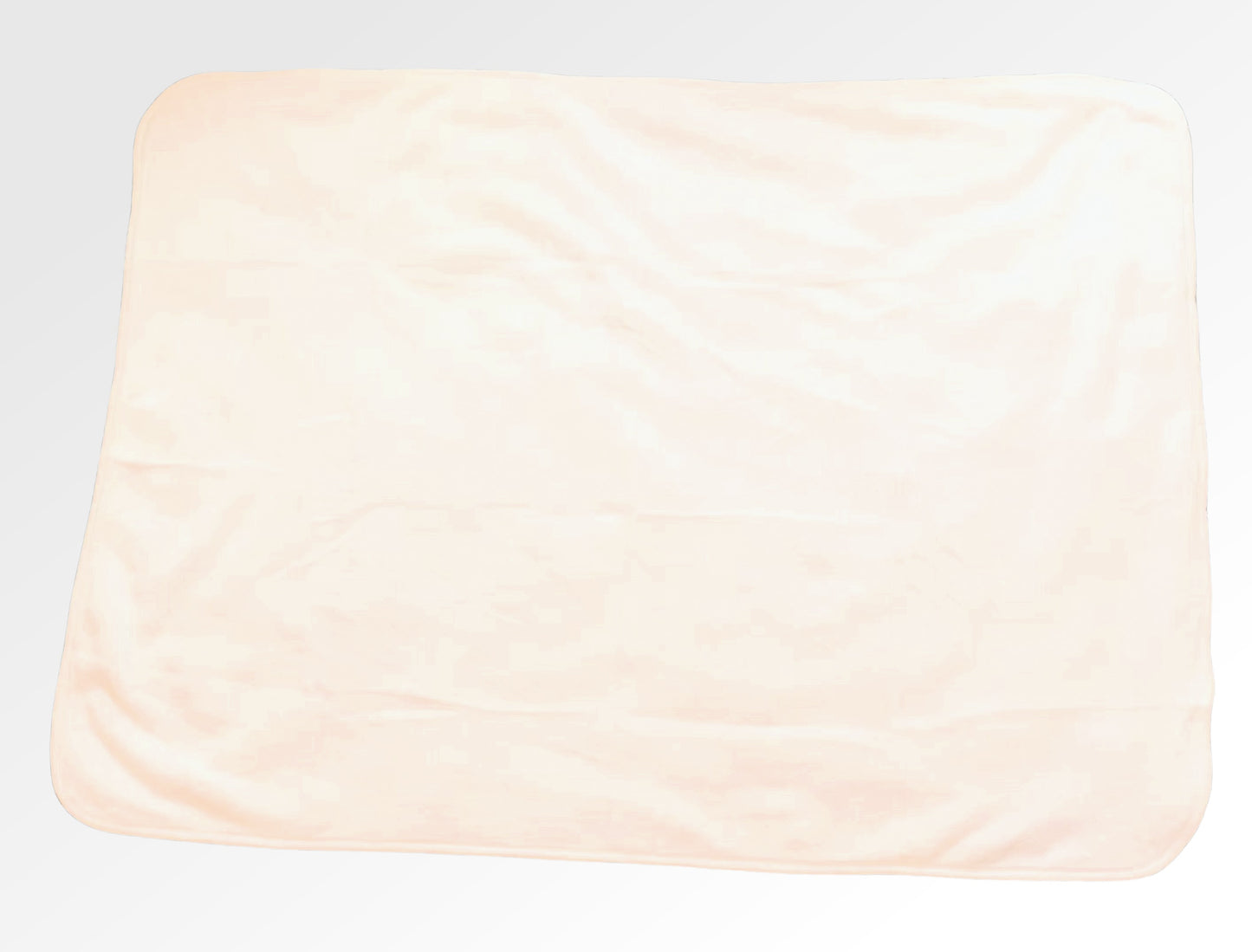 white sublimation baby blanket fuzzy on white background