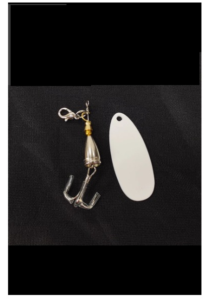 sublimation fishing lure spinner with silver hook