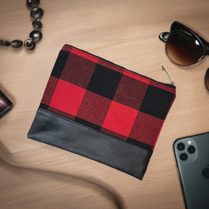 Buffalo Plaid Zipper Pouch