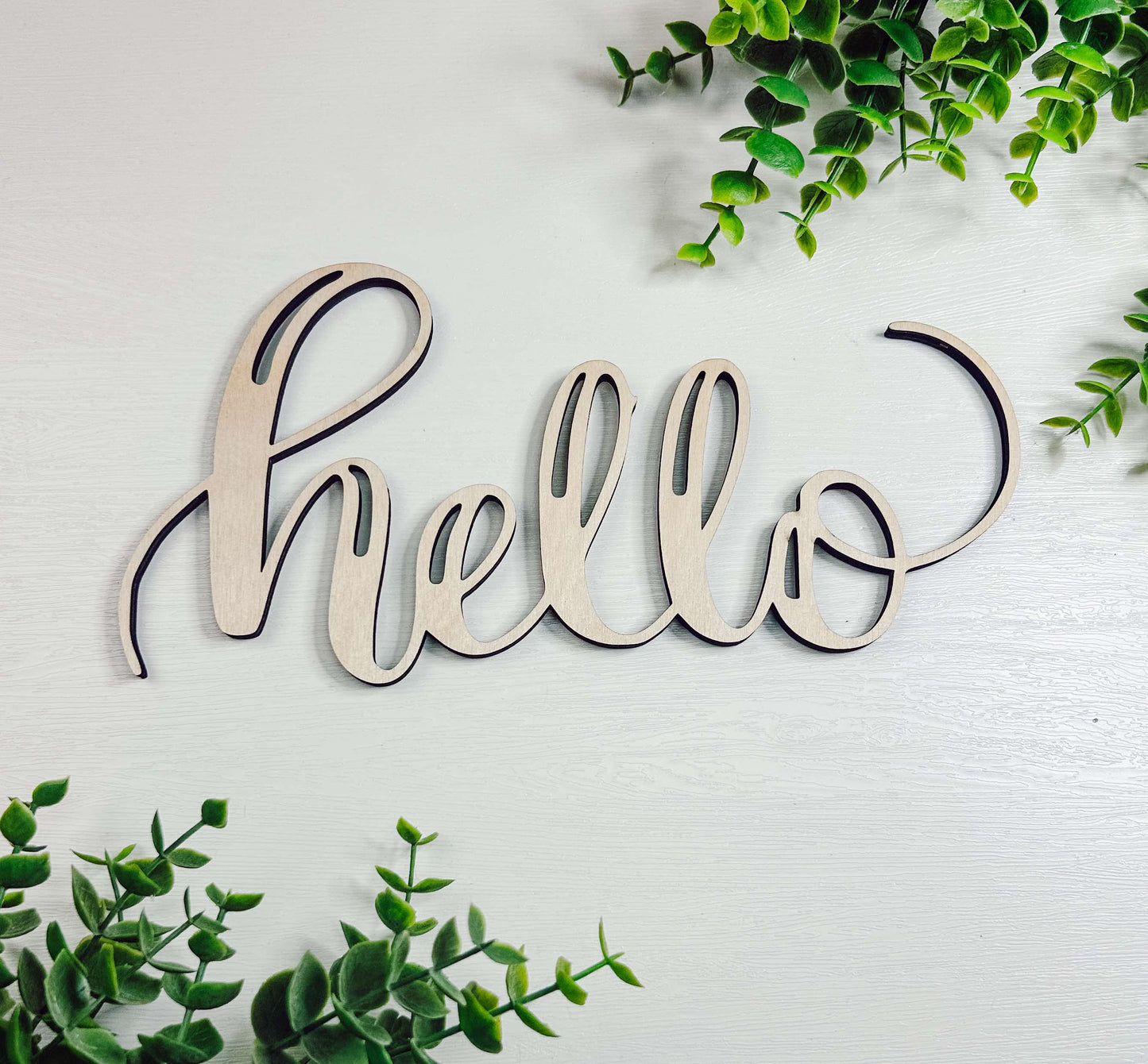 Hello -Laser Cut out 2 Styles