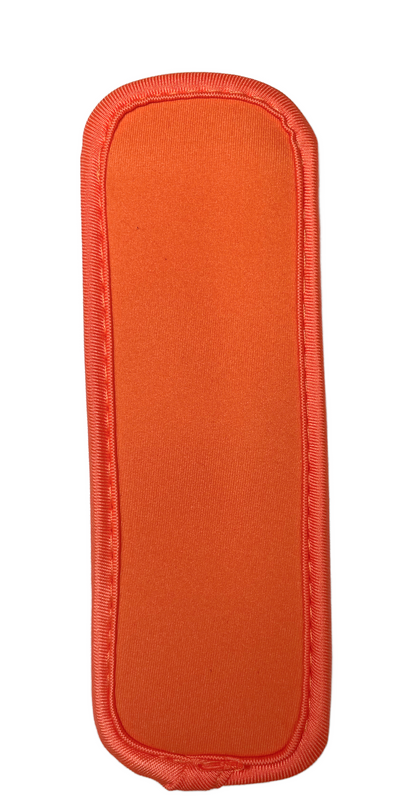 orange rectangle neoprene freeze holder on white background