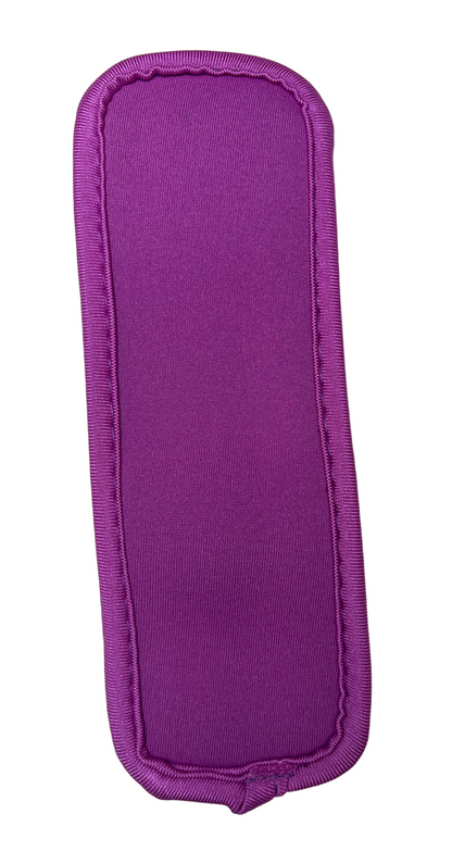 purple rectangle neoprene freeze holder on white background