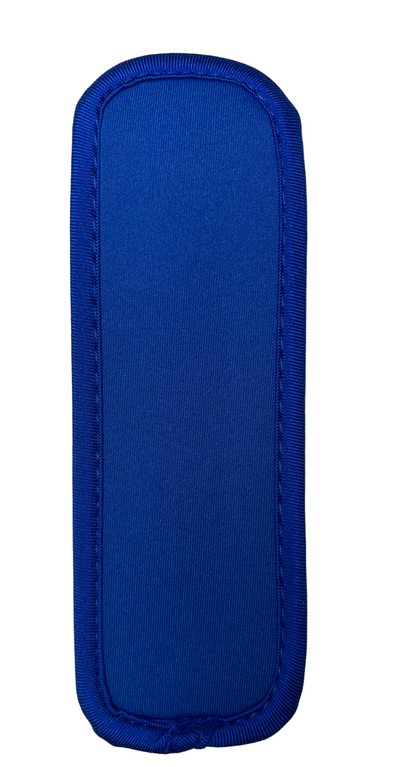 dark blue rectangle neoprene freeze holder on white background